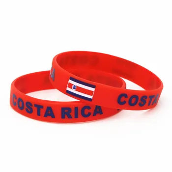 1PC Costa Rica Vlajkou Krajiny, Silikónový Náramok Červenej Futbal, Športové obchod so Silikónovej Gumy Náramky&Prívesky, Darčeky SH242
