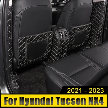 Auto Príslušenstvo Pre Hyundai Tucson NX4 2021 2022 2023 PU Kožené Anti Dieťa Kick Pad Interiér Sedadlá Anti Špinavé Podložky, Rohože