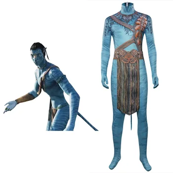Jake Sully Cosplay Kostým Mužov Film Avatar 2 Spôsob Vody Fantasia Chlapec Jumpsuit Halloween Karneval Handričkou Zamaskovať