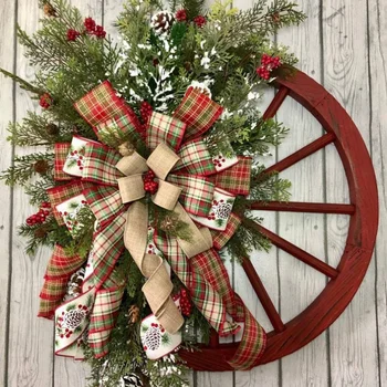Vianočné Borovicová Šiška Garland Dverí Visí Drevená Ruleta Vence Vianočný Strom Dekorácie Pre Domov Nový Rok 2022 Navidad