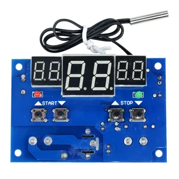 W1401 DC12V digitálny teplomer termostat regulátor teploty s NTC snímačom vodotesná sonda LED displej doska
