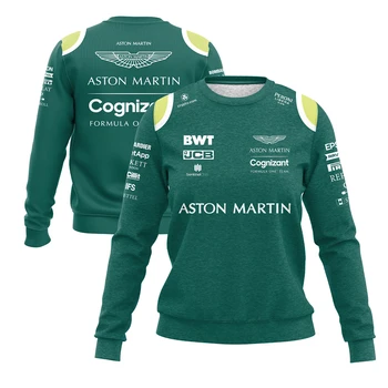 2022 Aston Martin F1 Posádky Krku Mikina Mužov a Žien F1 Team Racing Dizajn Posádky Krku Pulóver Vysoko Kvalitné Oblečenie Formule 1